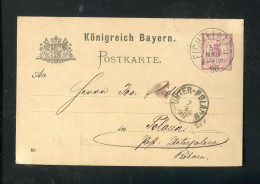 "BAYERN" 1890, Postkarte Mit K1 "FICHTELBERG", Ankunftsstempel "UNTER-POLAUN" (R1250) - Enteros Postales