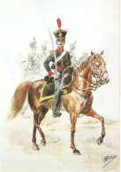 "Horse. Portuguese Army 1833, Officer Cavalry"" Modern Portuguese, Artist Signed, Postcard - Regimente