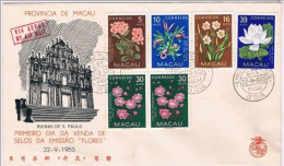 Macau, 22-9-1953, FDC Flores - Gebruikt