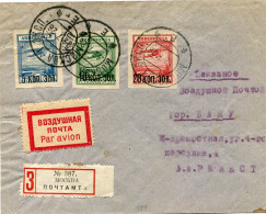 1926 Russia Moscow Registered Airmail To Baku - Andere & Zonder Classificatie