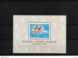 HONGRIE 1966 ATHLETISME Yvert BF 60, Michel Block 54 NEUF** MNH Cote Yv 10 Euros - Blocks & Sheetlets