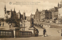 Belgium Postcard Antwerp La Place Bex Et Musee Du Steen - Antwerpen