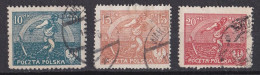 Pologne - République 1919  -  1939   Y & T N °  224   225 Et 226  Oblitérés - Usati