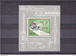 HONGRIE 1967  DILIGENCE POSTALE Yvert BF 66, Michel Block 60 NEUF** MNH Cote 8 Euros - Hojas Bloque