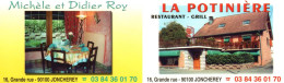 90  -   JONCHEREY   -PUB - CARTE VISITE -RESTAURANT LA POTINIERE - Autres & Non Classés