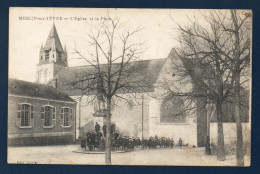 18. Mehun-sur-Yèvre. Eglise Notre-Dame (après Incendie De 1910). Place Du Château, Statue Jeanne D'Arc (1901). Ecoliers. - Mehun-sur-Yèvre