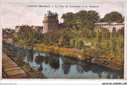 AGCP6-56-0480 - VANNES - La Tour Du Connetable Et Les Remparts - Vannes