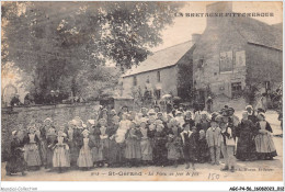 AGCP4-56-0275 - St-Gerand - La Place Un Jour De Fete - Autres & Non Classés