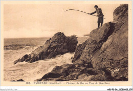 AGCP2-56-0175 - QUIBERON - Pecheur De Bar Au Trou Du Souffleur - Quiberon