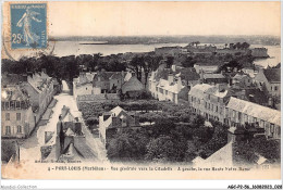 AGCP2-56-0104 - PORT-LOUIS - Vue Generale Vers La Citadelle - A Gauche - La Rue Haute Notre-Dame - Port Louis