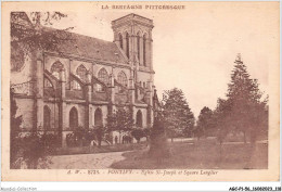 AGCP1-56-0060 - PONTIVY - Eglise ST-Joseph Et Square Langlier - Pontivy