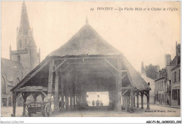 AGCP1-56-0047 - PONTIVY - La Vieille Halle Et Le Clocher De L'eglise - Pontivy