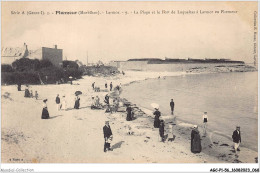 AGCP1-56-0035 - PLOERMEUR -  Larmor - La Plage Et Le Fort De Loqueltas A Larmor En Ploemeur - Plömeur