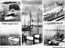 AGCP10-56-0788 - Presqu'ile De QUIBERON - La Cote Sauvage - La Grande Plage - Port-Maria Et Port-Hliguen - Quiberon