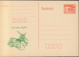 DDR PP 19 I, Ungebraucht, 725 Jahre Dabel, 1987, Windmühle Gr - Cartes Postales Privées - Neuves