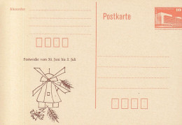 DDR PP 19 I, Ungebraucht, 725 Jahre Dabel, Festwoche, 1987, Windmühle - Privatpostkarten - Ungebraucht