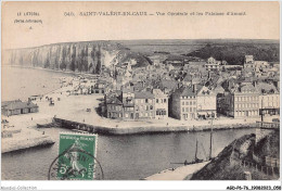 AGDP6-76-0460 - SAINT-VALERY-EN-CAUX - Vue Générale Et Les Falaises D'amont  - Saint Valery En Caux