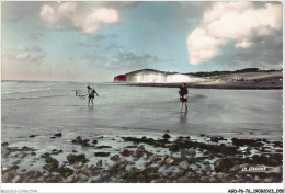 AGDP6-76-0456 - QUIBERVILLE - La Plage A Marée Basse Et Falaise D'amont  - Sonstige & Ohne Zuordnung