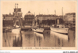 AGDP5-76-0415 - LE HAVRE - Bassin Du Commerce Et Place Gambetta  - Hafen