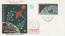 Saint Pierre Et Miquelon Telstar 1v FDC 1982 (OO155) - North  America