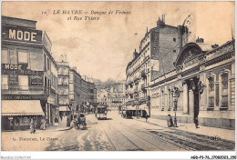 AGDP3-76-0260 - LE HAVRE - Banque De France Et Rue Thiers  - Non Classés