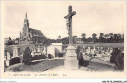 AGDP3-76-0252 - BON-SECOURS - Le Cimetière Et L'église  - Bonsecours