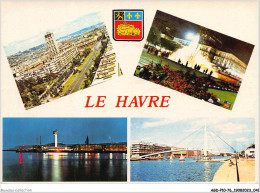 AGDP10-76-0757 - LE HAVRE - L'avenue Foch - Le Jardin De L'hôtel De Ville - Port Autonome Du Havre - Vue De Nuit  - Non Classés