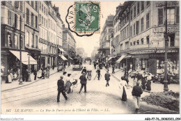 AGDP7-76-0550 - LE HAVRE - La Rue De Paris Prise De L'hôtel De Ville  - Graville