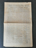 Journal The Mafeking Mail 205e Jour De Siège Newspaper 1900  Guerre Anglo-boer War Baden Powell Scouts Scouting - Briefe U. Dokumente