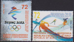 NORTH MACEDONIA, 2022, MNH, BEIJING WINTER OLYMPICS, 2v - Hiver 2022 : Pékin