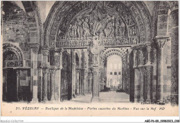 AGEP6-89-0500 - VEZELAY - Basilique De La Madeleine - Portes Ouvertes Du Narthex - Vue Sur La Nef - Vezelay