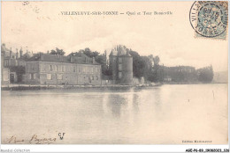 AGEP6-89-0544 - VILLENEUVE-SUR-YONNE - Quai Et Tour Bonneville - Villeneuve-sur-Yonne