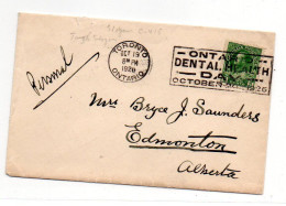 DENISTRY -  CANADA - 1926 - TORONTO TO EDMONTON COVER WITH DENTAL SLOGAN CANCELLATION - Medicina