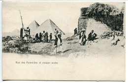 Postcard Dos Simple * EGYPTE Rue Des Pyramides Et Maison Arabe - Très Bon état - Non écrite - Pyramids