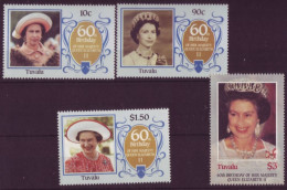 Océanie - Nui-Tuvalu - 60th Birthday Of Her Majesty Queen Elisabeth II - 6 Timbres Différents - 7270 - Tuvalu