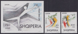 Albania, 1995, Europa CEPT, Peace & Liberty, Set + Souvenir Sheet - Albanien