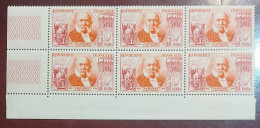 France Neufs N** Bloc De 6 Timbres YT N° 1017 Louis Maurice Hilaire - Mint/Hinged