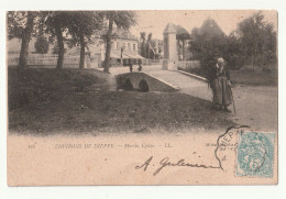 CPA 76 . Environs De Dieppe . Martin Eglise .Le  Vieux Pont . 1904 - Dieppe