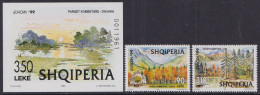 Albania, 1999, Europa CEPT, Nature Preservation, Set + Souvenir Sheet - Albanien