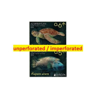 Azerbaijan 2024 CEPT EUROPA Underwater Fauna & Flora 2 Stamps From Sheets IMPERFORATED / UNPERFORATED - 2024