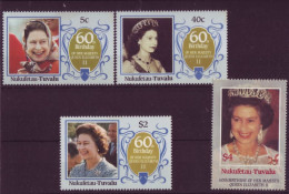 Océanie - Nukulaelae Tuvalu - 60th Birthday Of Her Majesty Elisabeth II - 4 Timbres Différents - 7273 - Tuvalu