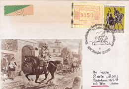 AUSTRIA POSTAL HISTORY / HORSES HABERLGASSE, 28.11.1985 - Cavalli