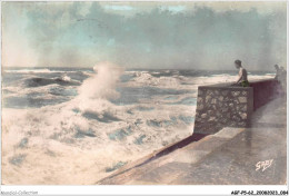 AGFP5-62-0440 - BERCK-PLAGE - La Mer Un Jour De Tempête Dans La Baie De L'authie  - Berck