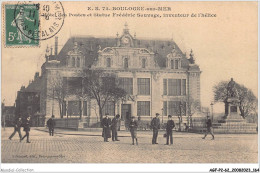 AGFP2-62-0173 - BOULOGNE-SUR-MER - Hôtel Des Postes Et Statue Frédéric Sauvage - Inventeur De L'hélice  - Boulogne Sur Mer