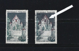 FRANCE 1964 - Y&T N°1392 A + N°1392Ab . Provins 0,70 F. Variété: Normal +Toit En Flamme. Oblitérés. TB - Usados