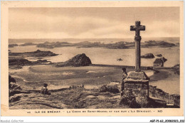 AGFP1-22-0007 - ILE DE BREHAT - La Croix De Saint-michel Et Vue De L'ile Béniguet  - Ile De Bréhat