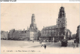 AGFP7-62-0624 - CALAIS - La Place D'armes Et Le Beffroi  - Calais