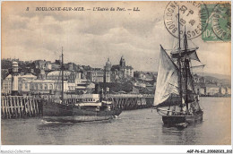 AGFP6-62-0504 - BOULOGNE-SUR-MER - L'entré Du Port  - Boulogne Sur Mer