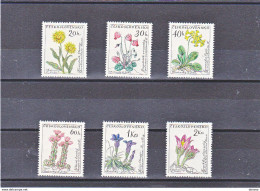 TCHECOSLOVAQUIE 1960 FLEURS Yvert 1115-1120, Michel 1234-1239 NEUF** MNH Cote 15 Euros - Unused Stamps