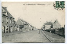 CPA Voyagé 1909 * VERSON La Grande Rue N° 1 ( Petite Animation ) J. Bréchet Editeur - Otros & Sin Clasificación
